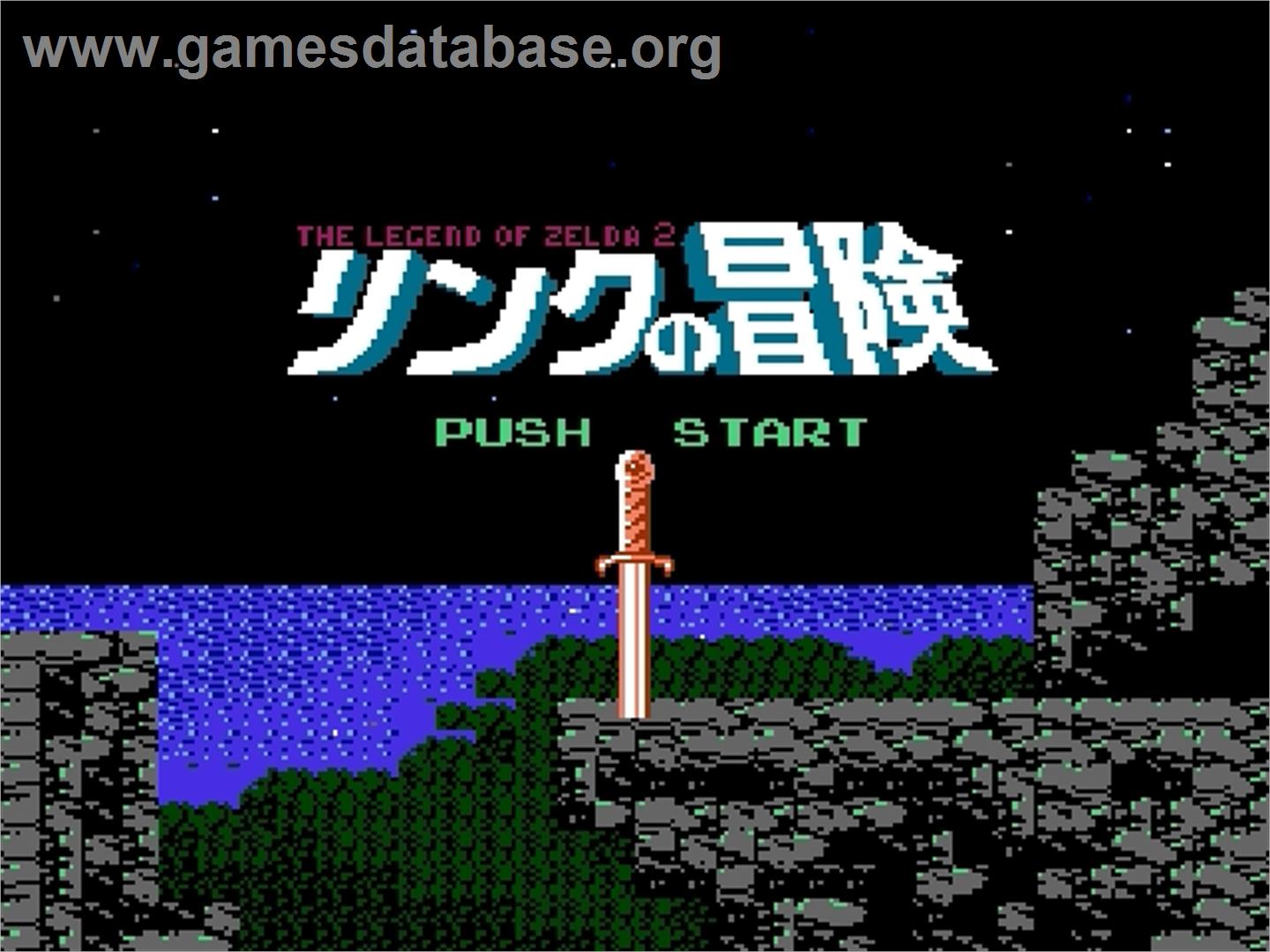 Legend of Zelda 2, The - Link no Bouken - Nintendo Famicom Disk System - Artwork - Title Screen