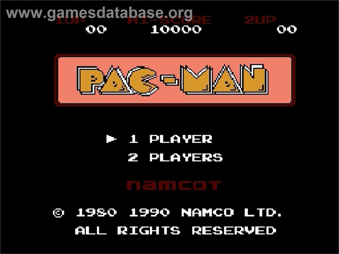 Pac-man - Nintendo Famicom Disk System - Artwork - Title Screen