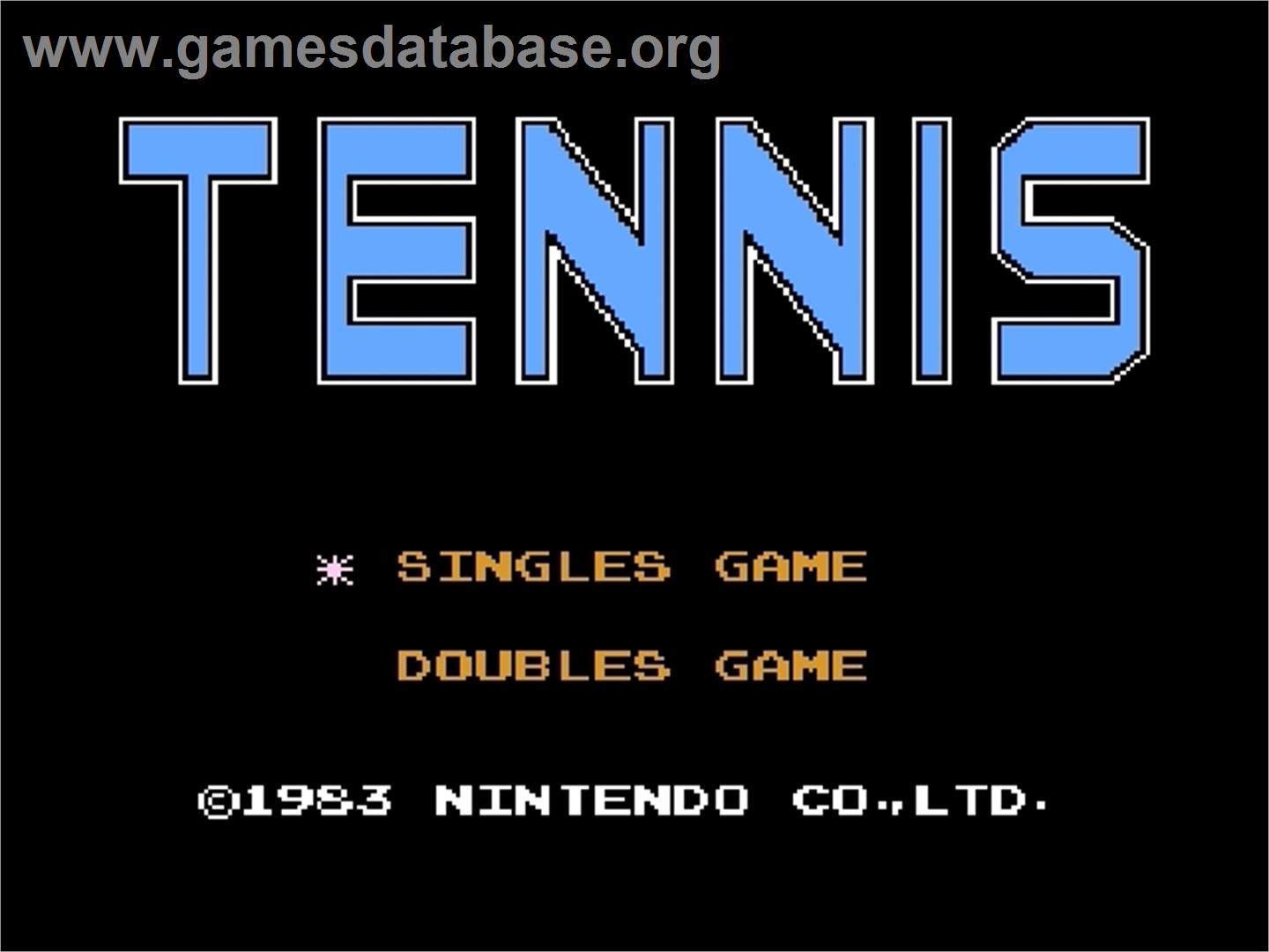 Tennis - Nintendo Famicom Disk System - Artwork - Title Screen