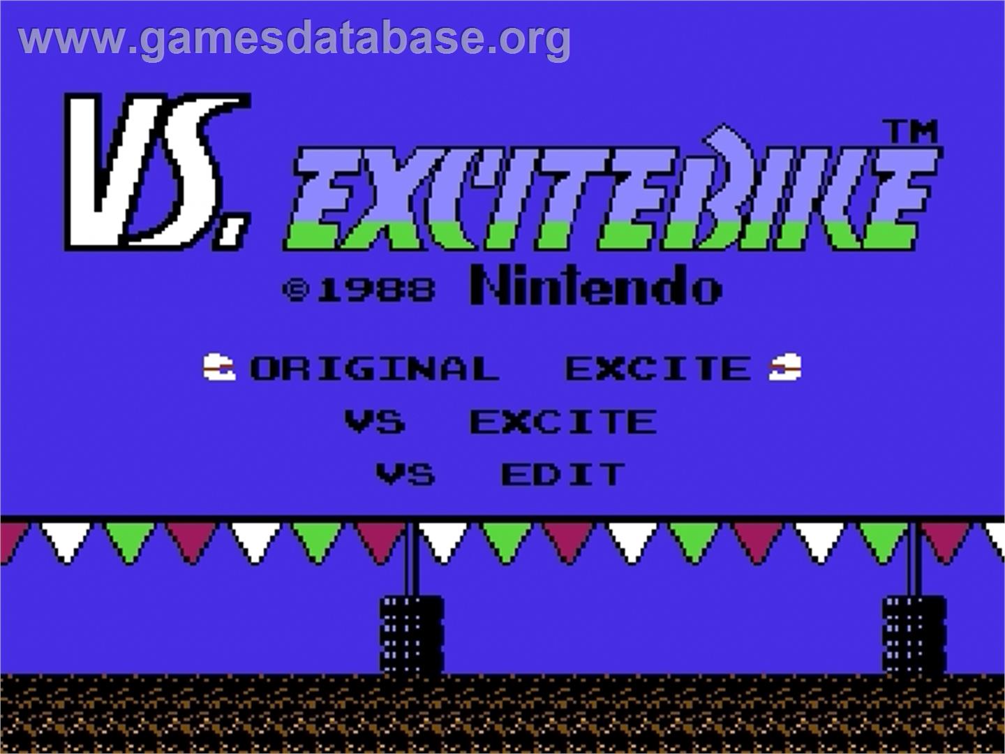 Vs. Excitebike - Nintendo Famicom Disk System - Artwork - Title Screen
