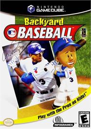 Box cover for Backyard Baseball on the Nintendo GameCube.