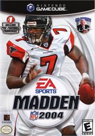 Box cover for Madden Nfl 2004 on the Nintendo GameCube.
