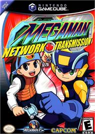 Box cover for Mega Man Network Transmission on the Nintendo GameCube.
