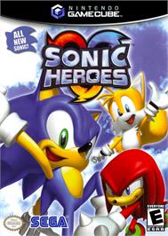 Box cover for Sonic Heroes on the Nintendo GameCube.