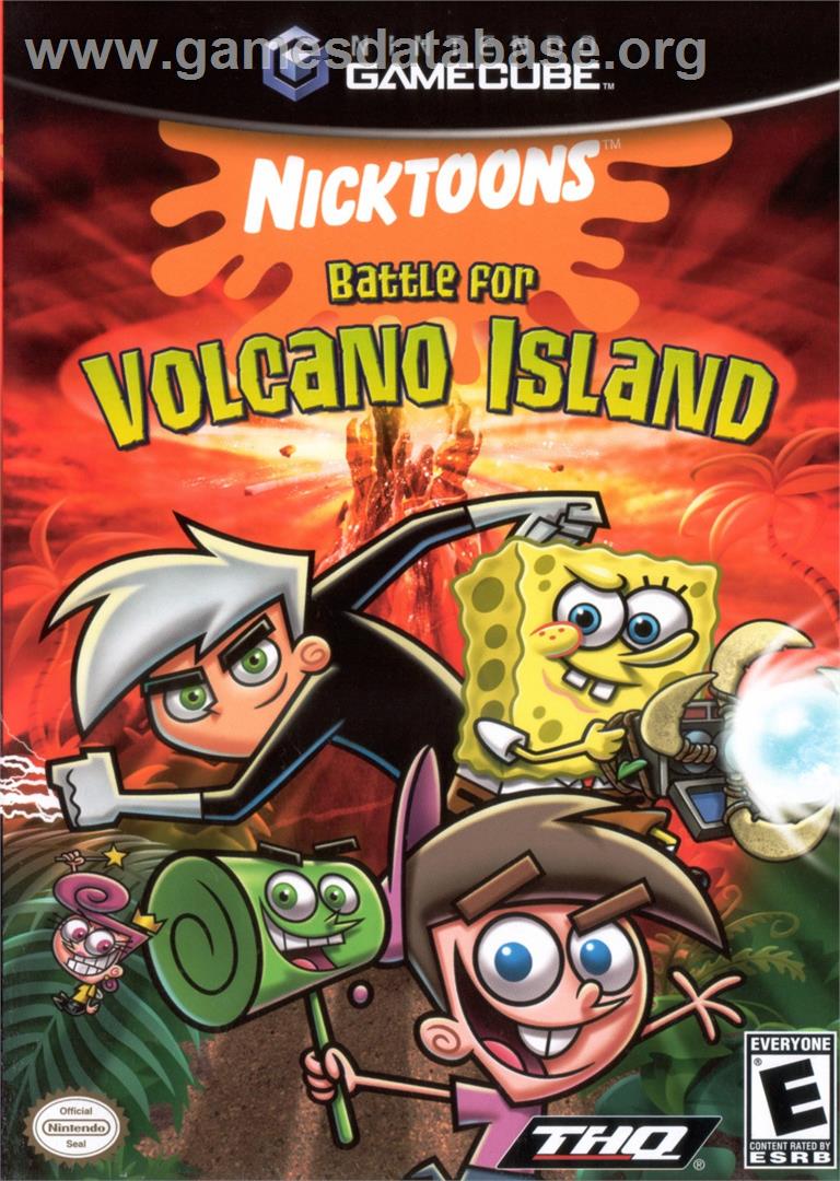 Nicktoons - Battle For Volcano Island - Nintendo GameCube - Artwork - Box