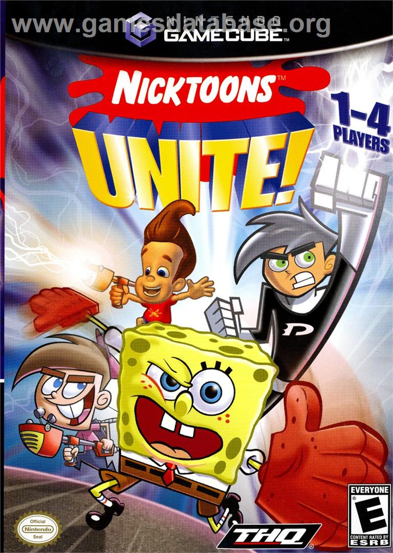 SpongeBob SquarePants and Friends - Unite! - Nintendo GameCube - Artwork - Box