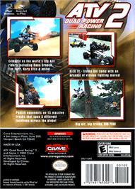 Box back cover for ATV: Quad Power Racing 2 on the Nintendo GameCube.