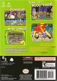 Box back cover for Alien Hominid on the Nintendo GameCube.