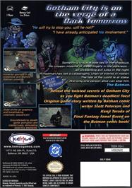 Box back cover for Batman - Dark Tomorrow on the Nintendo GameCube.