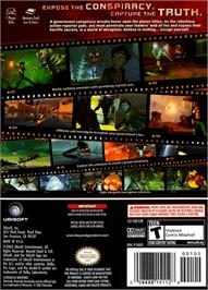 Box back cover for Beyond Good & Evil on the Nintendo GameCube.