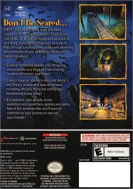 Box back cover for Castleween on the Nintendo GameCube.