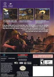 Box back cover for Conflict - Desert Storm 2 on the Nintendo GameCube.