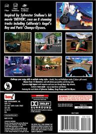 Box back cover for Driven on the Nintendo GameCube.