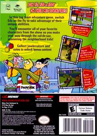Box back cover for Ed, Edd n Eddy: The Mis-Edventures on the Nintendo GameCube.