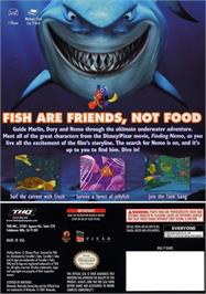 Box back cover for Finding Nemo on the Nintendo GameCube.