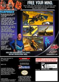 Box back cover for Freestyle MetalX on the Nintendo GameCube.