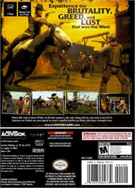 Box back cover for GUN on the Nintendo GameCube.