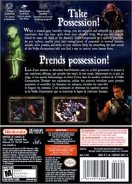 Box back cover for Geist on the Nintendo GameCube.