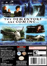 Box back cover for Harry Potter and the Prisoner of Azkaban on the Nintendo GameCube.