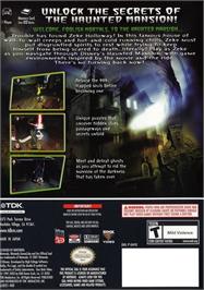 Box back cover for Haunted Mansion ,the on the Nintendo GameCube.