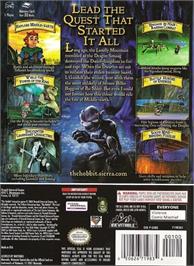 Box back cover for Hobbit, The on the Nintendo GameCube.