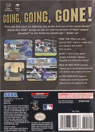 Box back cover for Home Run King on the Nintendo GameCube.