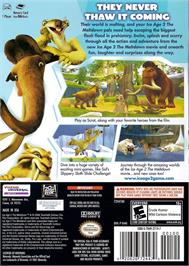 Box back cover for Ice Age 2 - The Meltdown on the Nintendo GameCube.