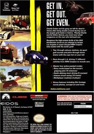 Box back cover for Italian Job, The on the Nintendo GameCube.