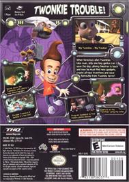 Box back cover for Jimmy Neutron - Boy Genius on the Nintendo GameCube.