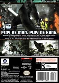 Box back cover for King Kong on the Nintendo GameCube.
