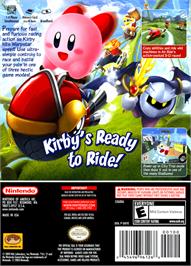 Box back cover for Kirby Air Ride on the Nintendo GameCube.