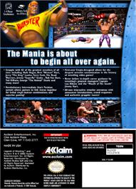 Box back cover for Legends of Wrestling on the Nintendo GameCube.