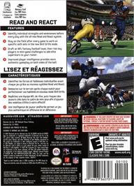 Box back cover for Madden Nfl 08 on the Nintendo GameCube.