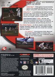 Box back cover for Major League Baseball 2k6 on the Nintendo GameCube.