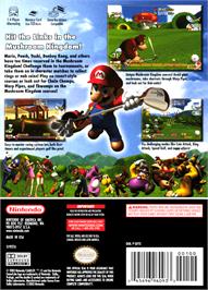 Box back cover for Mario Golf: Toadstool Tour on the Nintendo GameCube.