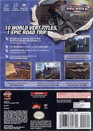 Box back cover for Mat Hoffman's Pro Bmx 2 on the Nintendo GameCube.