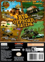 Box back cover for Monster 4x4: Masters of Metal on the Nintendo GameCube.