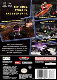 Box back cover for Monster Jam: Maximum Destruction on the Nintendo GameCube.