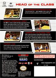 Box back cover for NCAA College Basketball 2K3 on the Nintendo GameCube.