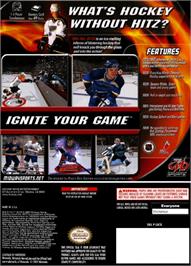 Box back cover for NHL Hitz 20-03 on the Nintendo GameCube.