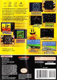 Box back cover for Namco Museum on the Nintendo GameCube.