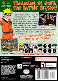 Box back cover for Naruto: Clash of Ninja 2 on the Nintendo GameCube.