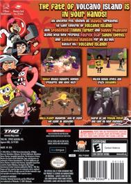 Box back cover for Nicktoons - Battle For Volcano Island on the Nintendo GameCube.