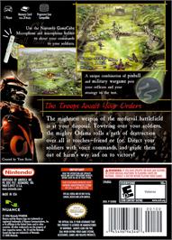 Box back cover for Odama on the Nintendo GameCube.