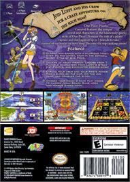 Box back cover for One Piece: Pirates' Carnival on the Nintendo GameCube.
