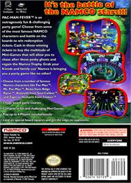 Box back cover for Pac-Man Fever on the Nintendo GameCube.
