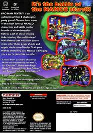 Box back cover for Pac-man Fever on the Nintendo GameCube.
