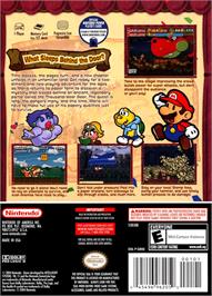 Box back cover for Paper Mario: The Thousand-Year Door on the Nintendo GameCube.