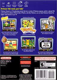 Box back cover for Pokemon Channel on the Nintendo GameCube.