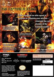 Box back cover for Red Faction 2 on the Nintendo GameCube.